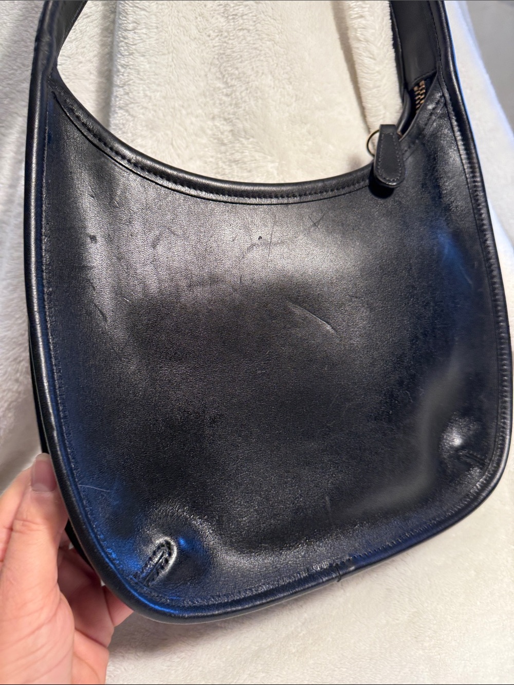 Vintage Coach Ergo 9020 Black Leather Shoulder Bag - Picture 4 of 13